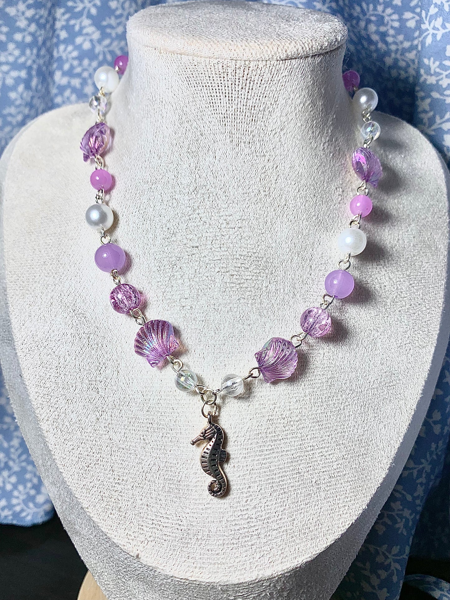 Purple Seahorse Necklace